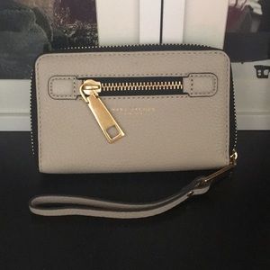 Bone/ Greige Marc Jacobs Wristlet